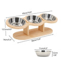 The Ultimate Dining Comfort for Your Furry Friend: 15° Slanted Triple Bowl Station for Stress - Free Meals - purevia